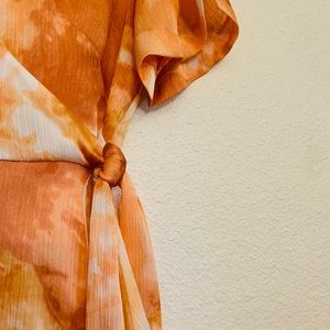 Ann Taylor MIDI Orange Dress